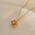 Rose Flower Gold Plated Necklace